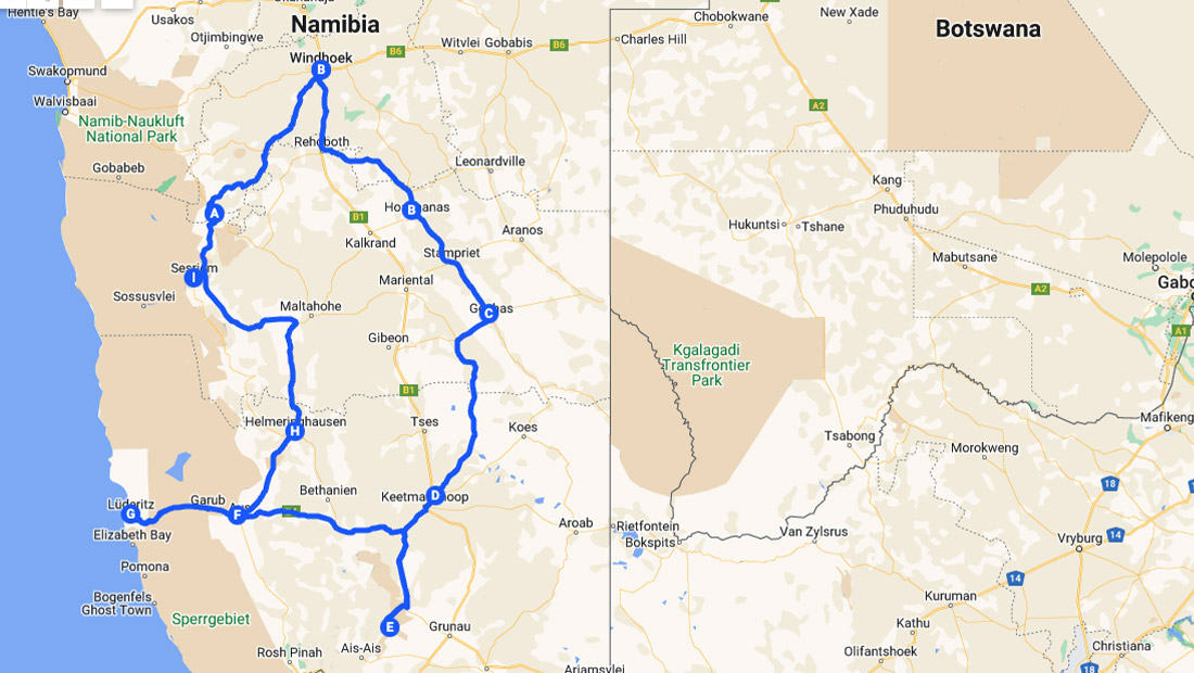 mappa namibia 1