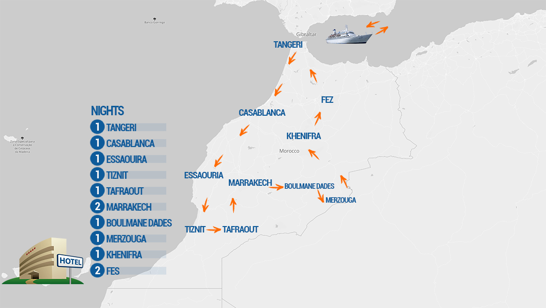 marocco mappa tangeri