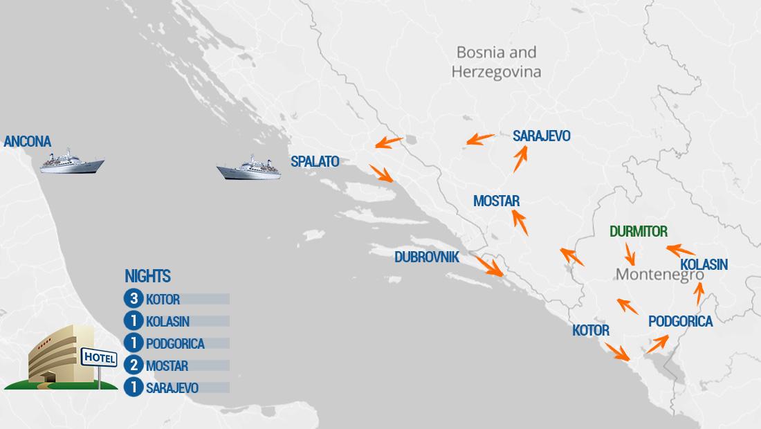 Balcani Passaggio A Sud Est Mappa